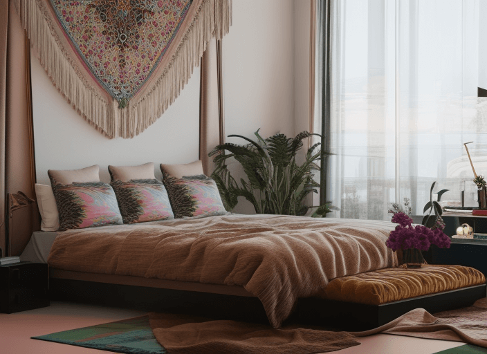 boho bedroom ideas packed in tightly