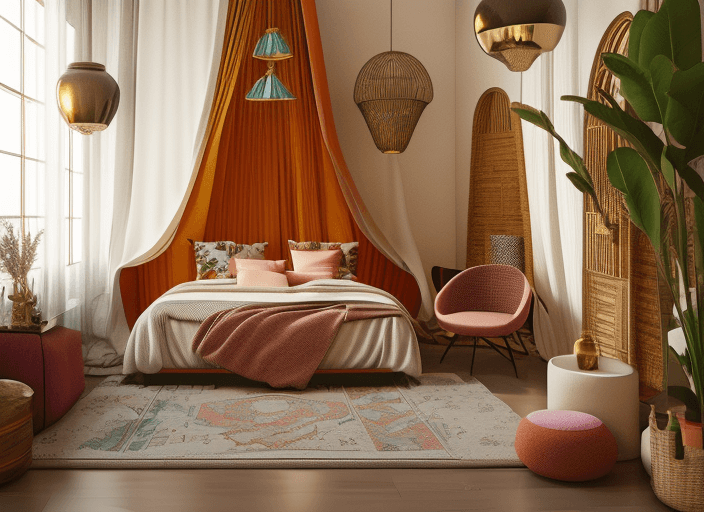 colorful boho bedroom ideas