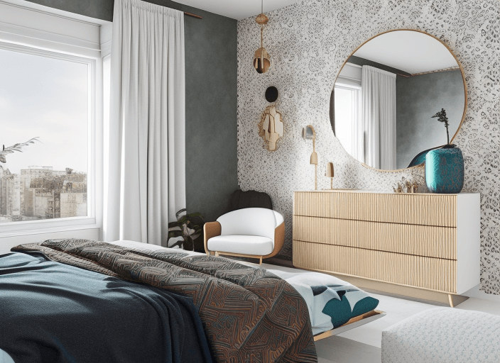 patterns defining a boho bedroom